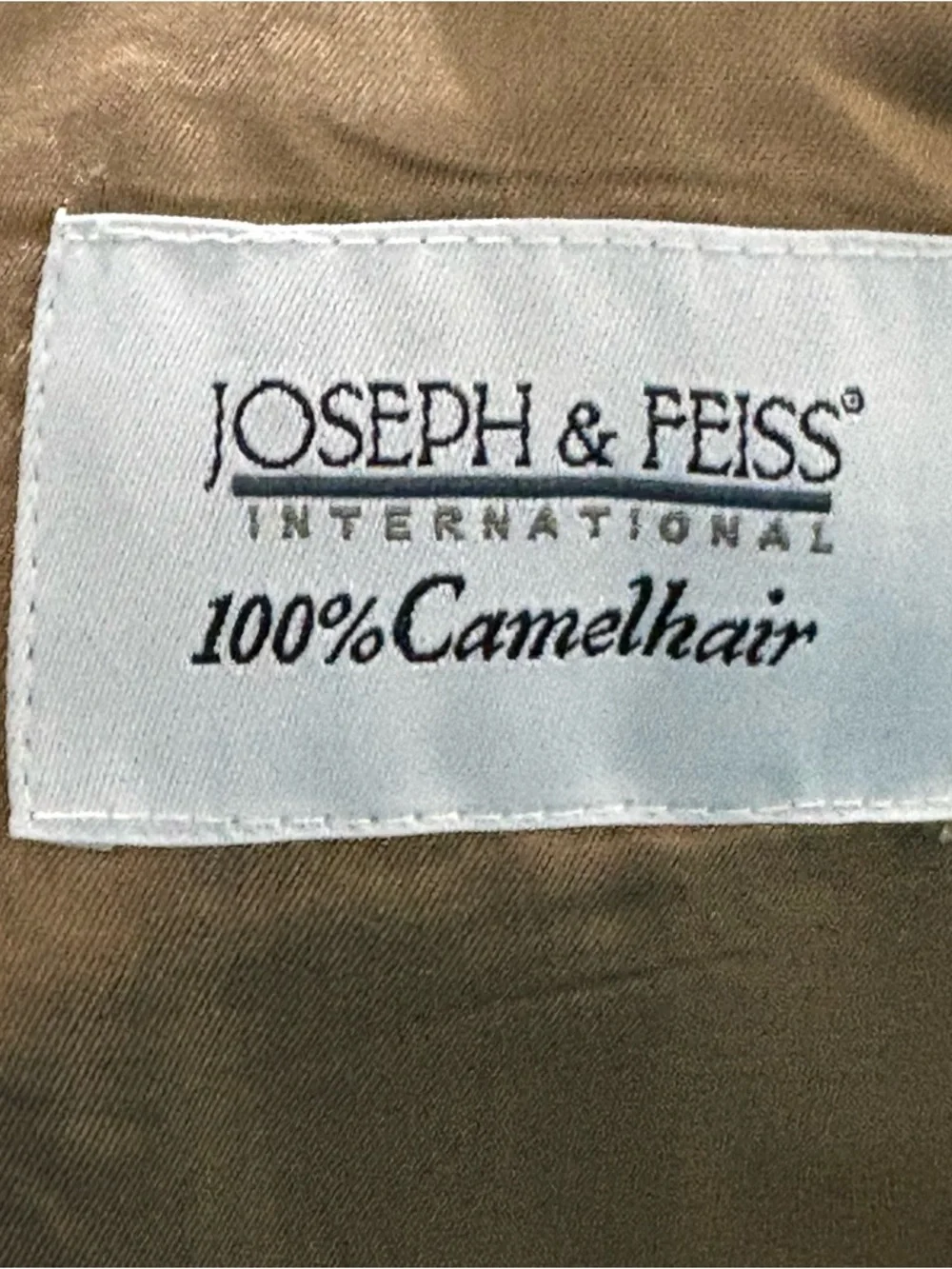 Joseph & Feiss Jacket Mens 50 Regular Beige Tan 100% Camelhair Blazer Sport Coat